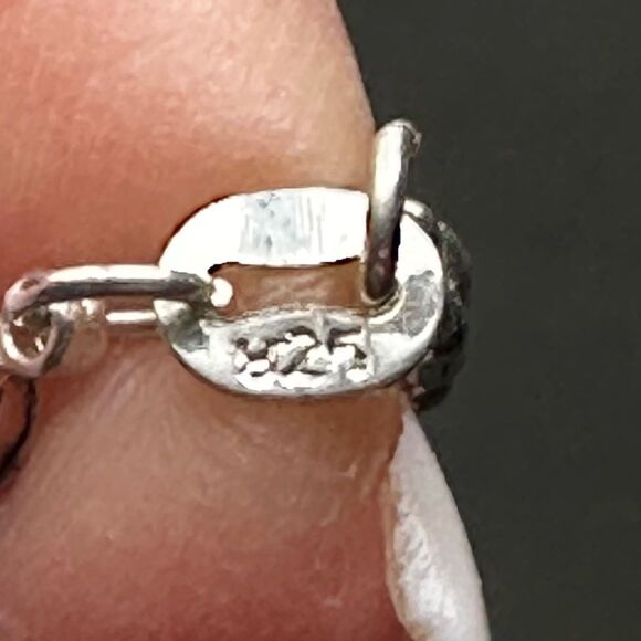 Sterling silver 925 adjustable ankle bracelet with cherries, peace, dragonfly - Picture 14 of 14